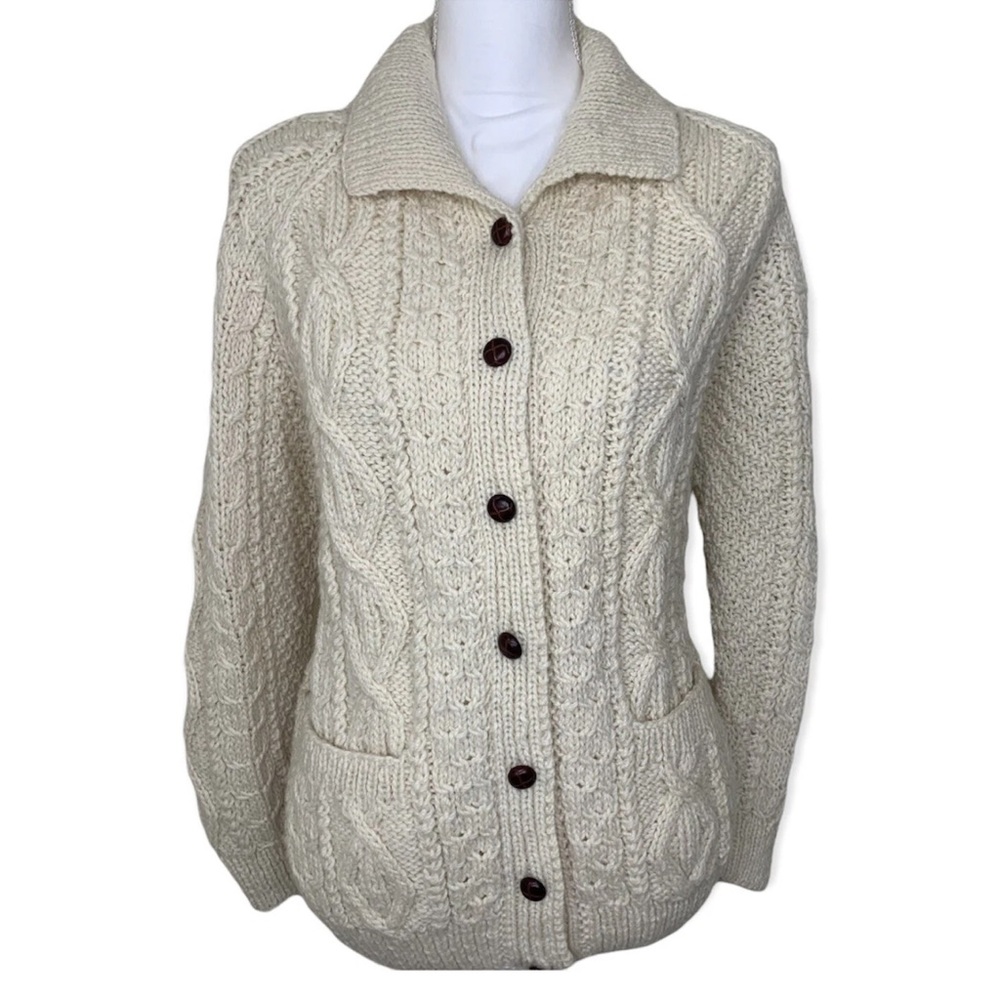 Edinburgh Woolen Mill • Aran Cardigan Sweater XLarge 42